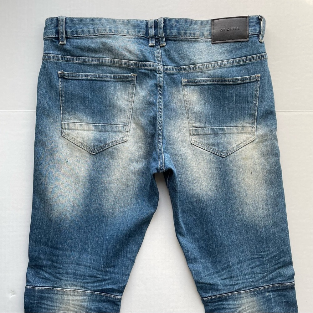 Decibel Slim & Repair Skinny Blue Denim Jeans 36x32 Med Wash Stretch Mid Rise - Picture 4 of 10